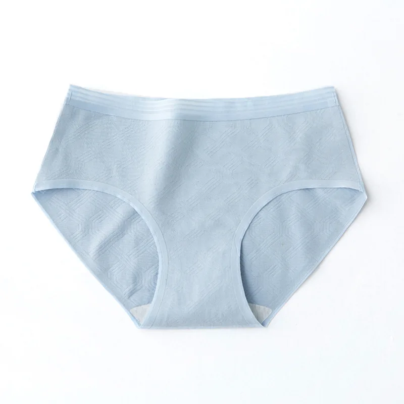 Трусы женские хлопковые розовые голубые бесшовные M L XL |