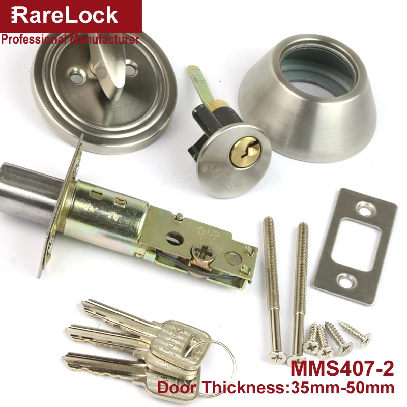 Rarelock рождественские принадлежности дверной замок из нержавеющей стали с 3 латунные ключи для спальни отеля офиса безопасности DIY аппаратные средства MMS407 aa
