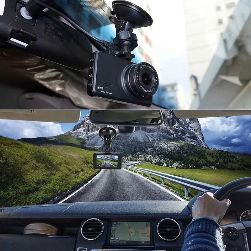 FHD 1080P Dash Cam 3 дюймов IPS Видеорегистраторы для автомобилей вождения Регистраторы