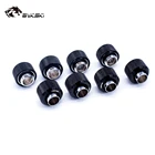 Фитинг Bykski, внутренний диаметр 9,5 + внешний диаметр 12,7 мм, трубка с наружным диаметром 38 дюйма, IDX12 дюйма, ручной компрессионный соединитель, фитинг