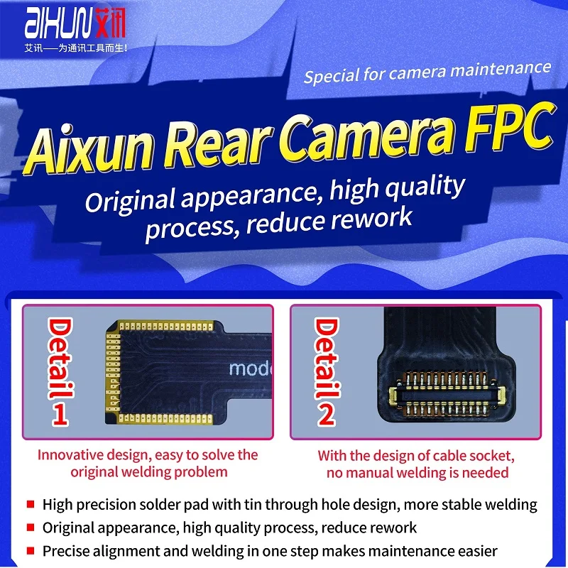 Гибкий кабель для задней камеры MasterXu JC JCID AIXUN FPC для iPhone 7G 7 P 8G 8 P 7 Plus 8 Plus