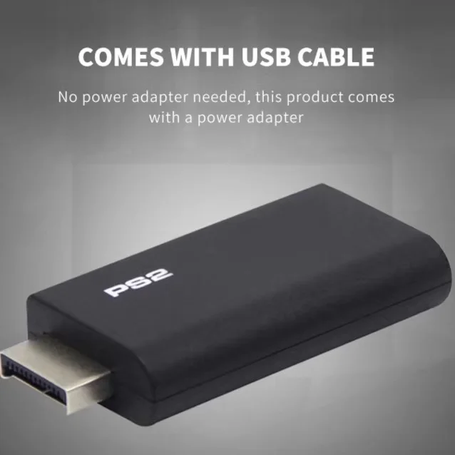Портативный Аудио видео конвертер для PS2 в HDMI-совместимый адаптер AV HDMI кабель