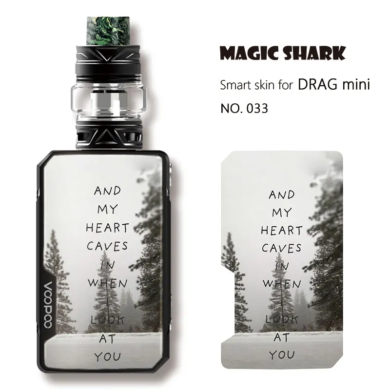 Magic Shark Ultra Thin No Fade China Beautiful English Words Case Sticker Film Skin for Voopoo Drag Mini E Cigar 031-040 | Мобильные
