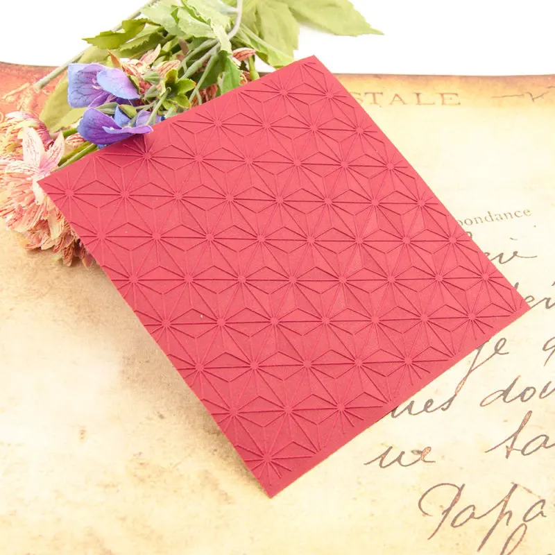 

Diamond Pattern Plastic Embossing Folder Template For Scrapbooking Crafft DIY Photo Album Card Holiday Decoration
