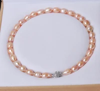 9 10mm pink akoya cultured pearl necklace