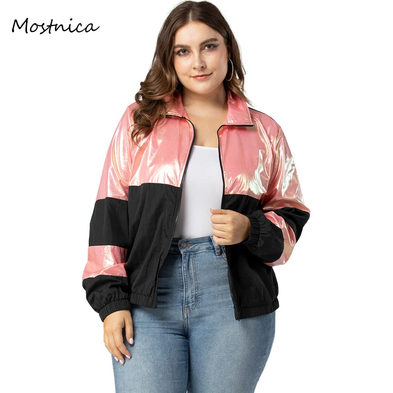 Женская Повседневная куртка с длинным рукавом на молнии | одежда