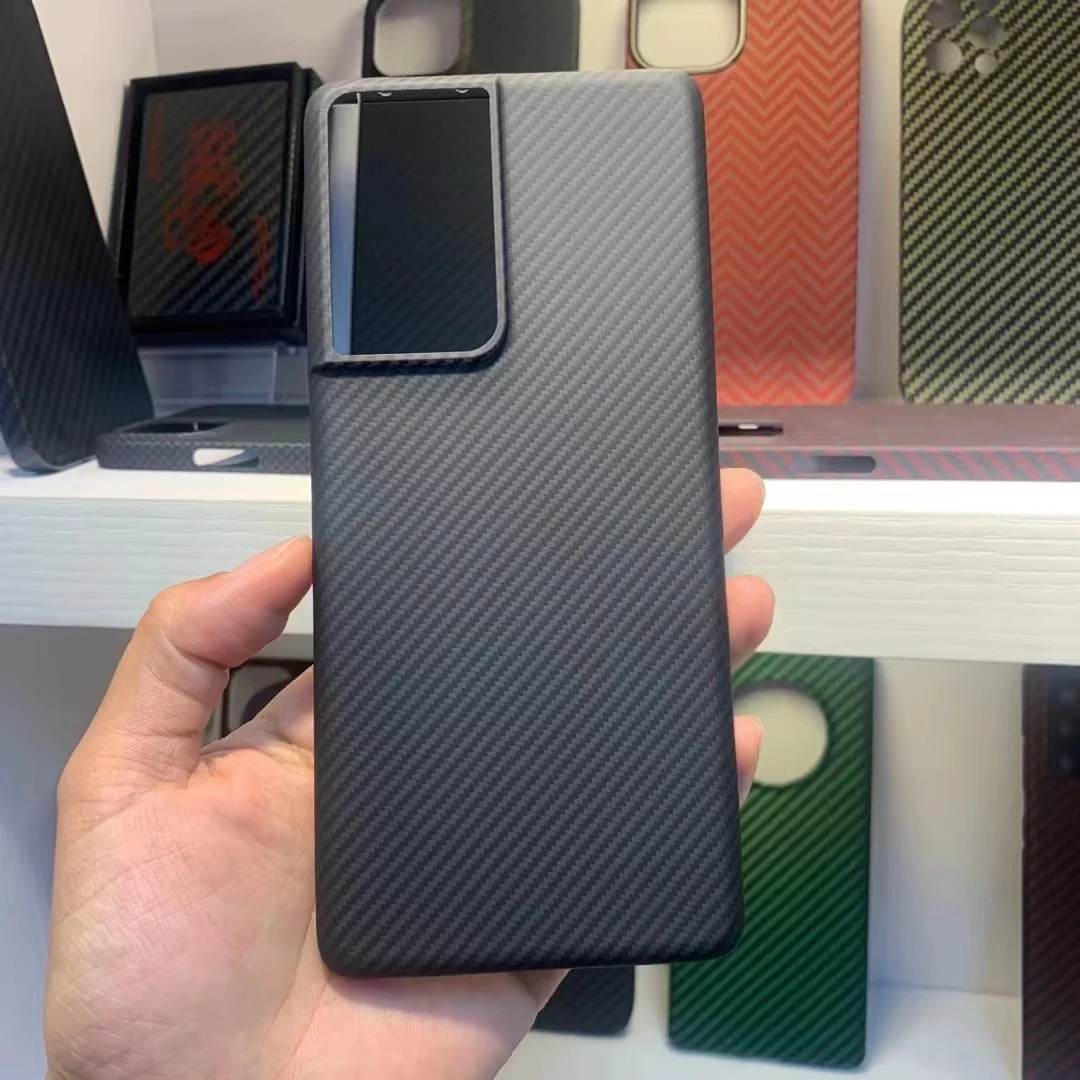 Real Carbon Fiber Case For Samsung Galaxy S21 Ultra Ultra-Thin Aramid Fiber Protective Phone Case Cover for Samsung S21 Ultra