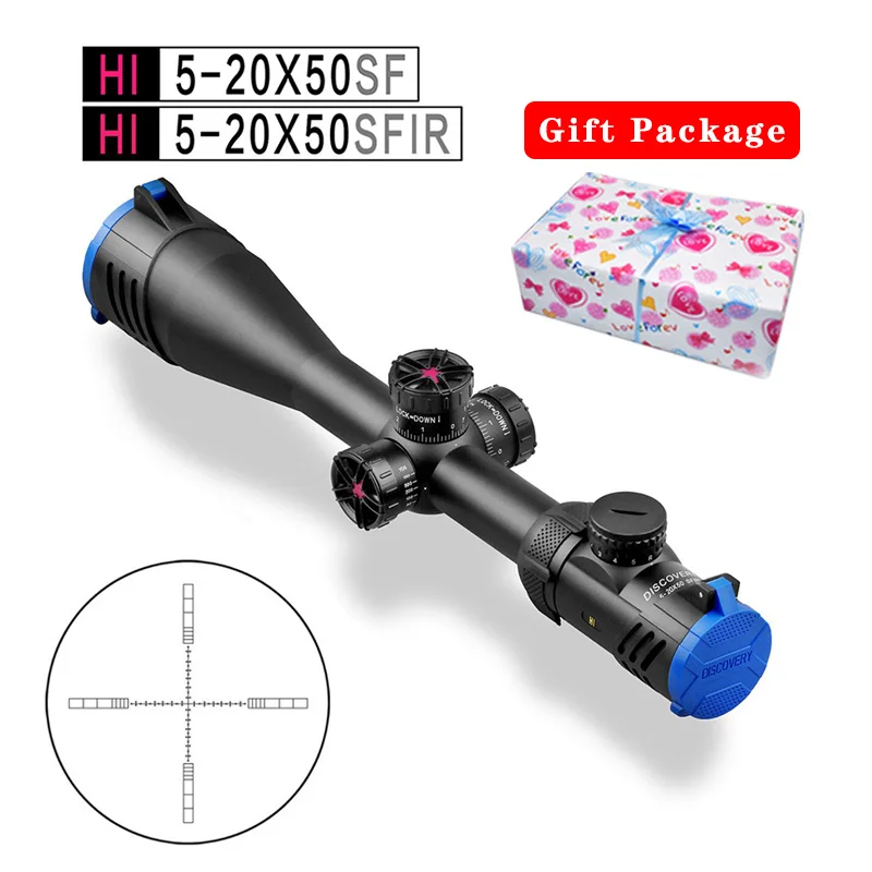 Прицел для винтовки DISCOVERY HI 5 20X50 SF HK с полумил точечной сеткой подсветкой R & G