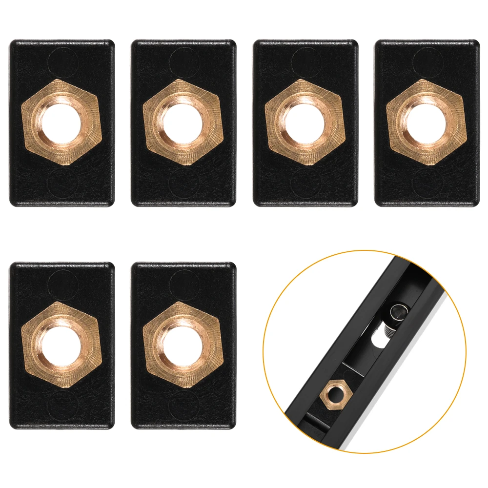 

6pcs Stainless Steel Kayak Track Adapter Nut Hardware for Boat Fishing Rod Kayak Track Mount Kayak Accessories