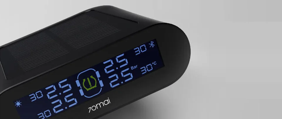 Xiaomi 70mai Автомобильный датчик TPMS Датчик давления в шинах монитор солнечной энергии двойной usb зарядка 4 встроенных датчика s система сигнализации