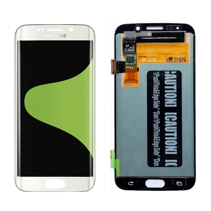 Супер AMOLED 5,1 ''lcd с рамкой для SAMSUNG Galaxy s6 edge дисплей G925 G925I G925F сенсорный экран дигитайзер - Цвет: White l No frame