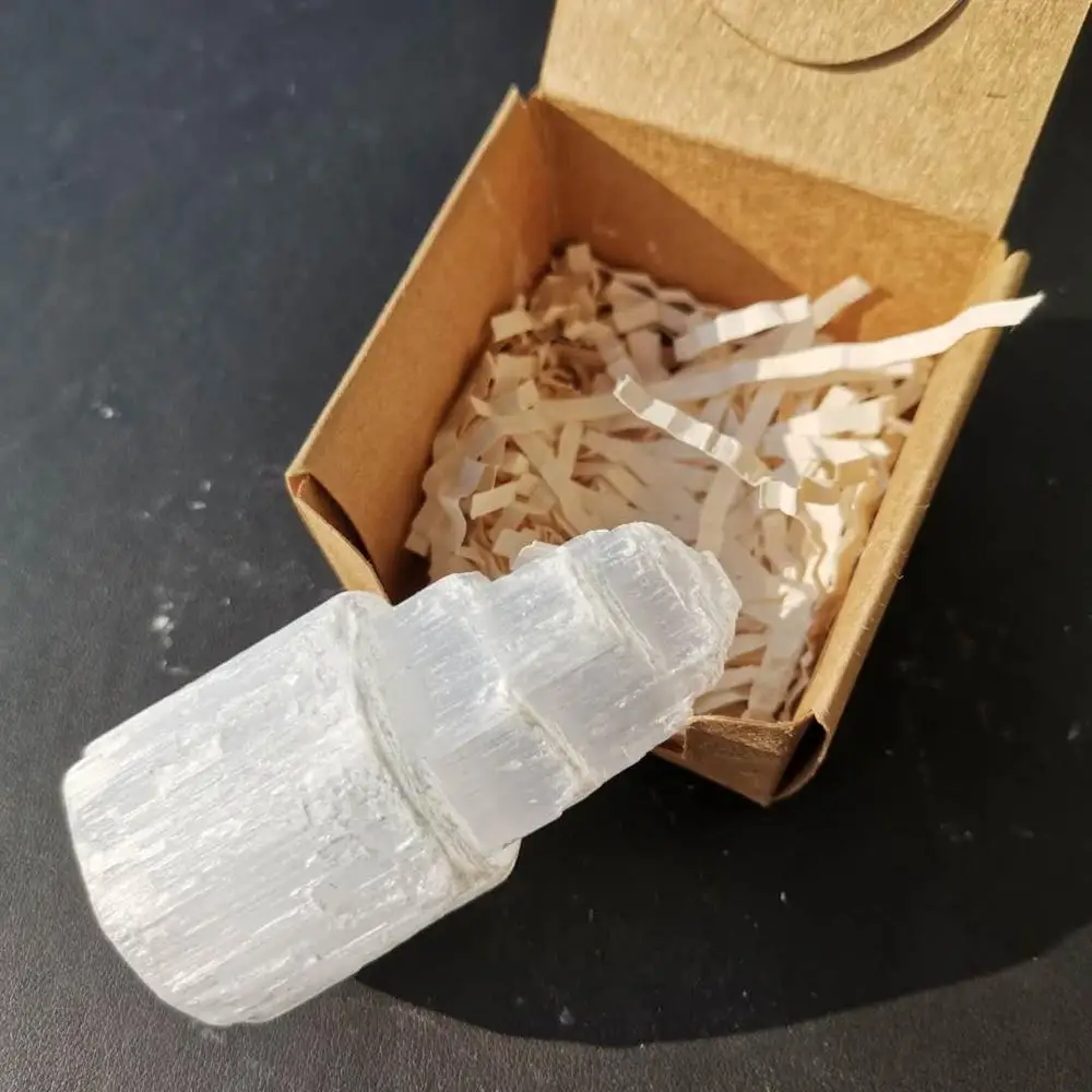 

60mm Natural white Selenite Tower Gypsum Crystal Chakra stone