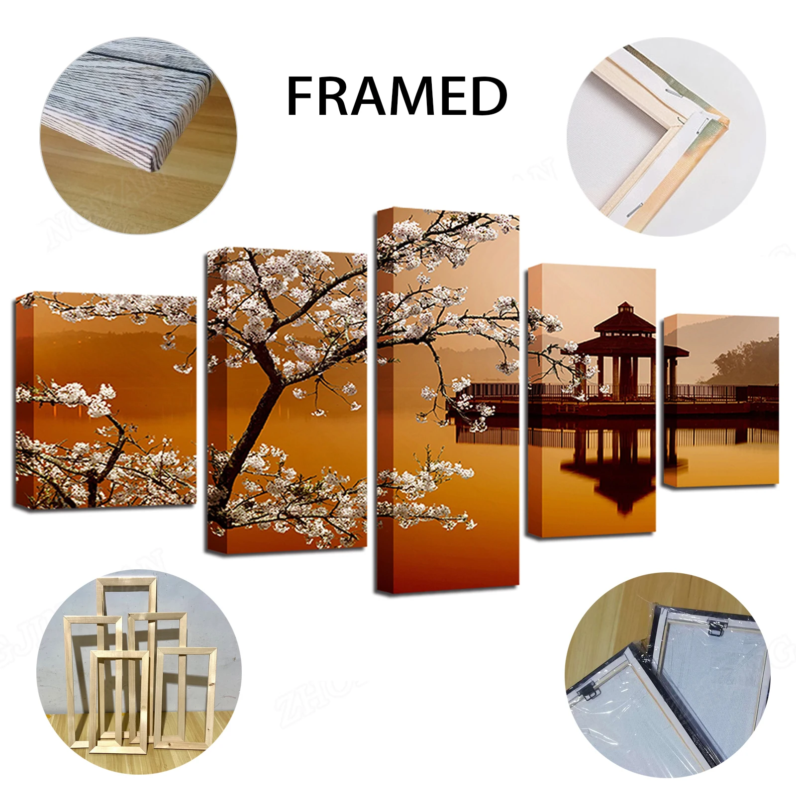 5 шт. абстрактная живопись маслом по мотивам фильма зомби Ходячие мертвецы плакат