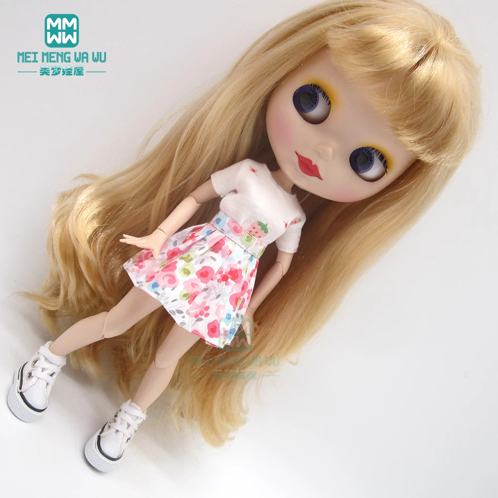 Одежда для кукол Blyth свитер + джинсовая юбка кроссовки аксессуары Azone1/6 | Игрушки и