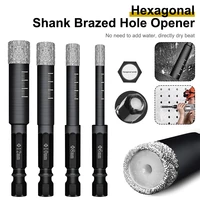 681012mm hex handle vacuum brazed diamond dry drill bits hole saw cutter for granite marble ceramic tile glass