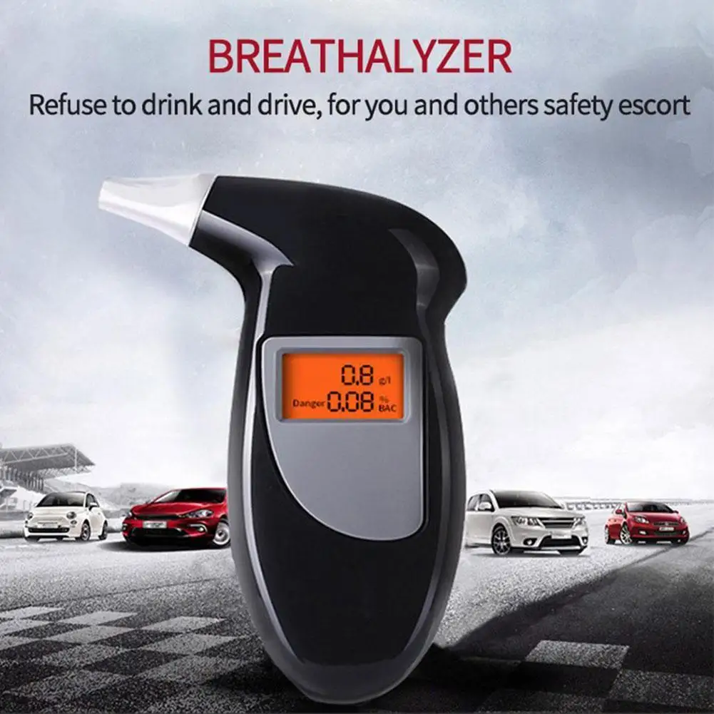 

Alcohol Breath Tester Breathalyzer Analyzer Test Keychain Breathalizer Breathalyser Device LCD Screen Backlight Light