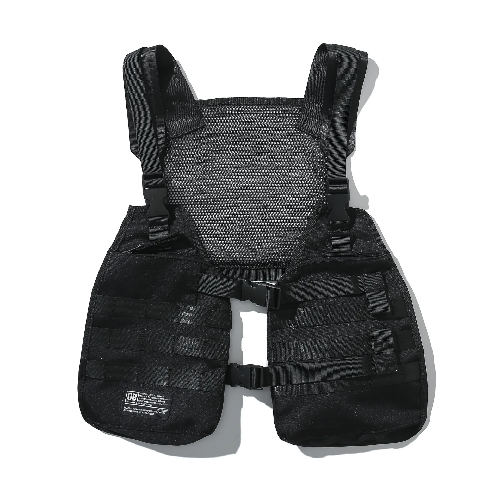 

Hot Sale 2021 Japanese Vest New Men's Multifunctional Tactical Waistcoat Black Loose Functional Workwear Vest Men's Clothing