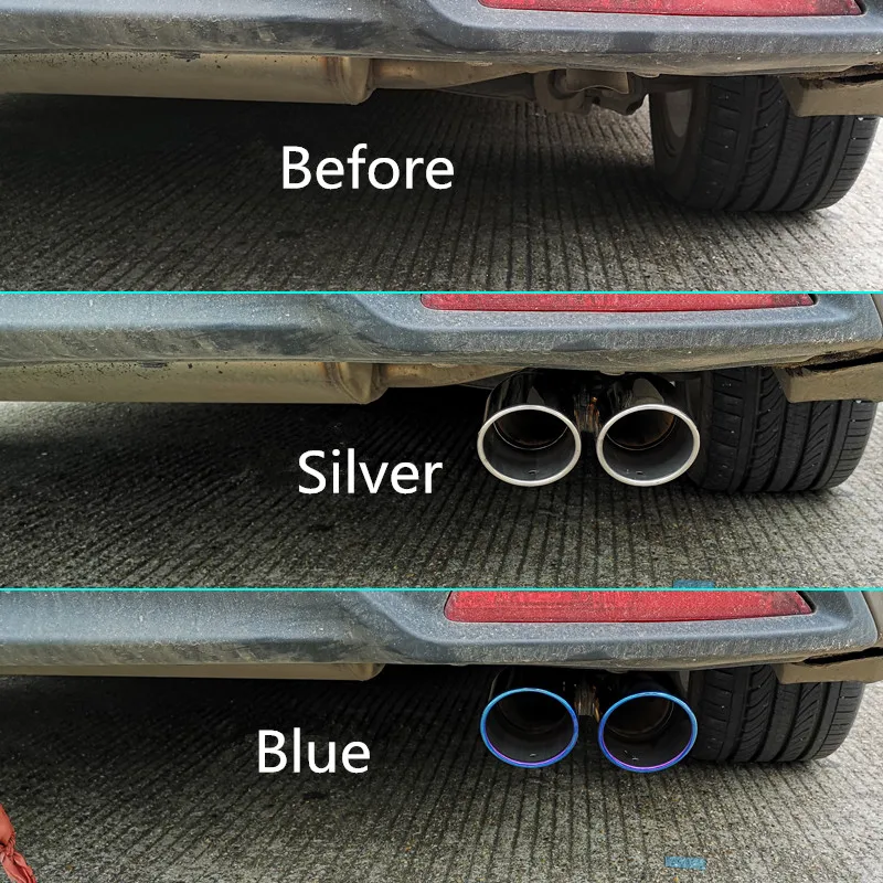 Наконечник автомобильного глушителя из нержавеющей стали Двойные наконечники