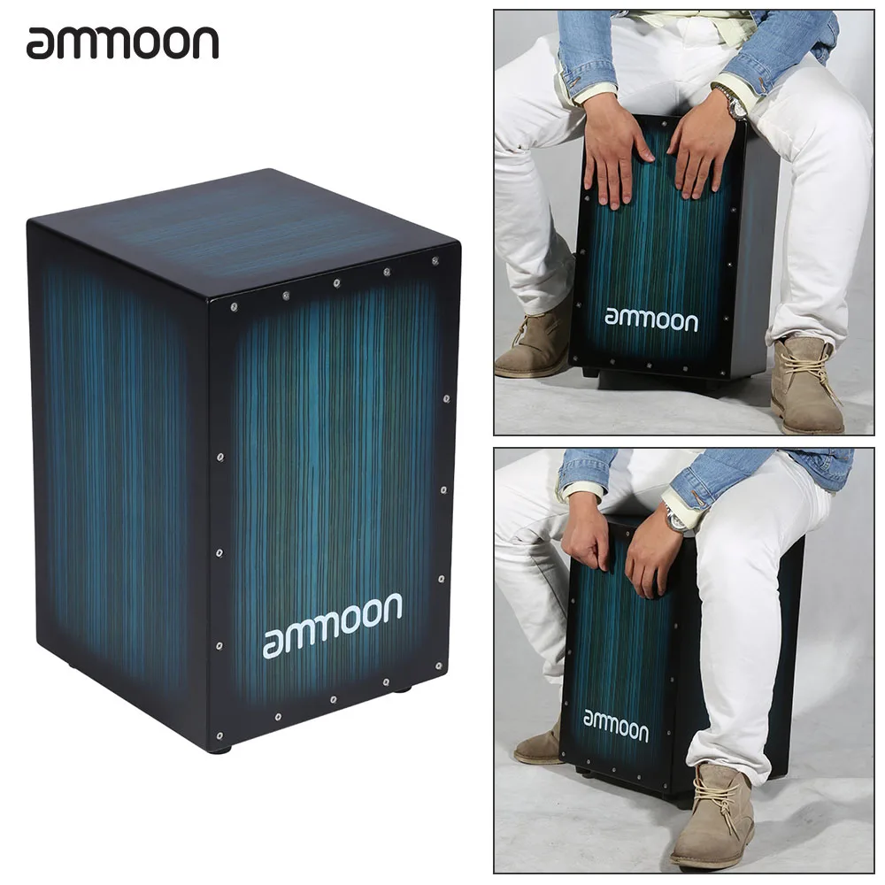 Деревянный бокс ammoon барабан кахон ручной инструмент для переноски дерева с