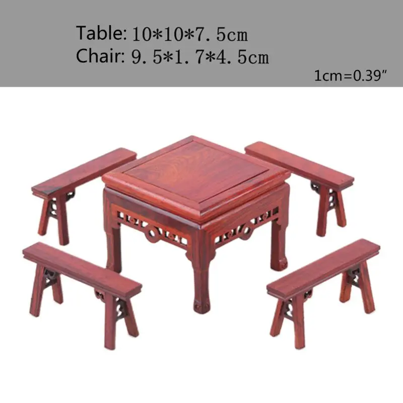 Резьба по дереву ручная работа подарок китайская антикварная миниатюрная мебель