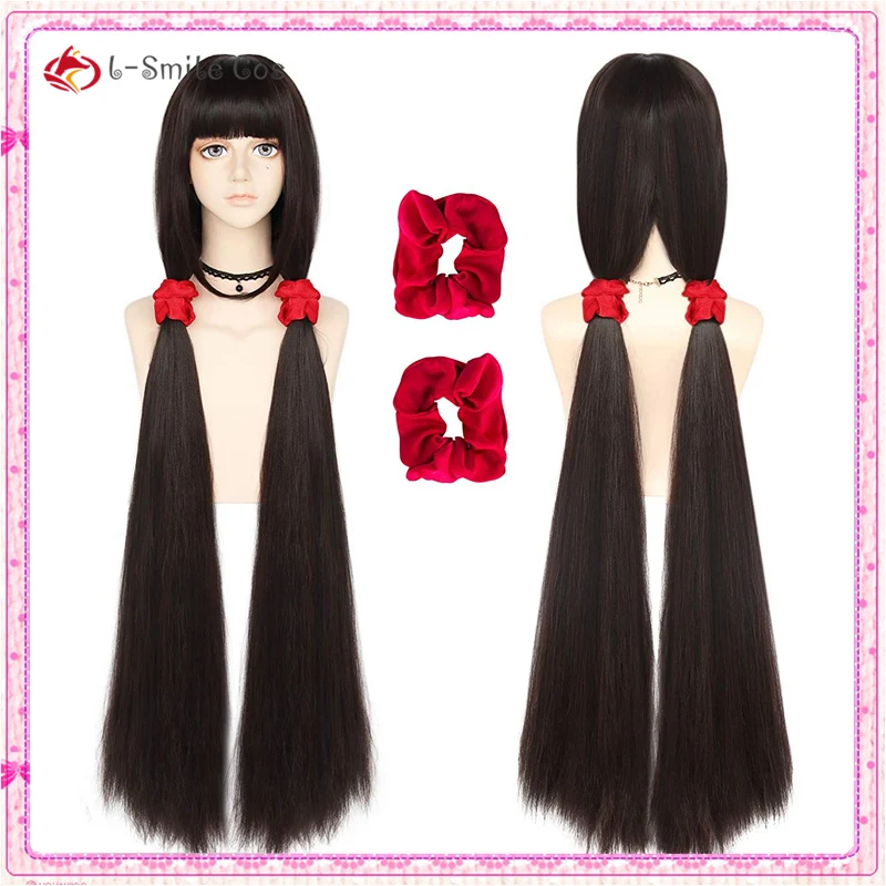 Harukawa Maki Wig With Hair Band Headwear Cosplay Dangan Ronpa Heat Resistant Synthetic Hair Danganronpa Women Wigs + Wig Cap