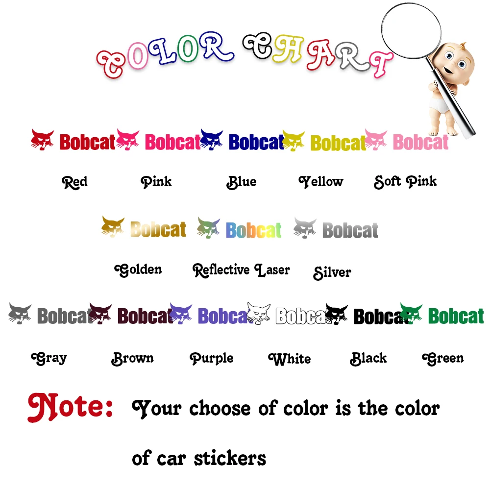 Милая наклейка bobcat веселая Личная для автомобиля стайлинга |