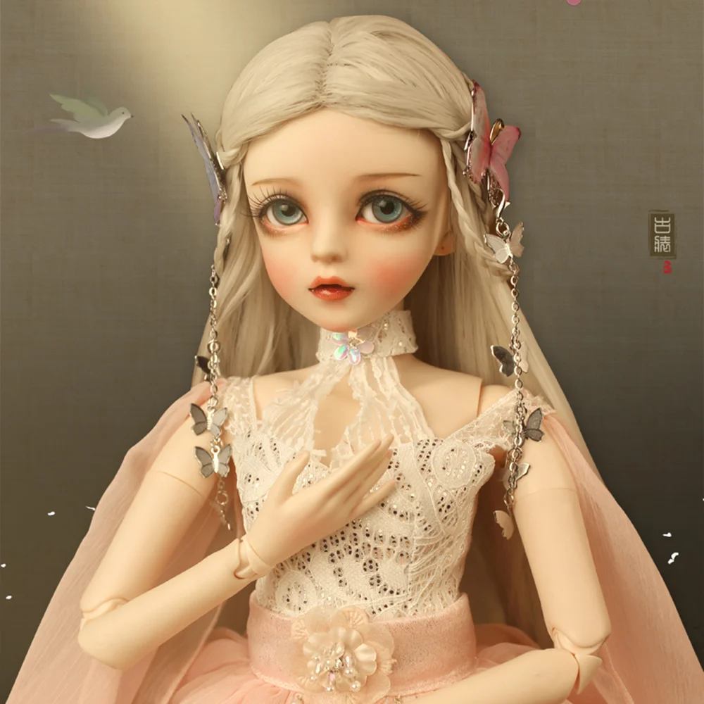EVA BJD 1/3 розовая бабочка кукла ручной работы макияж 24 дюйма 60 см + стеклянные глаза