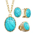 Комплект из колье и серёг, 5 цветов