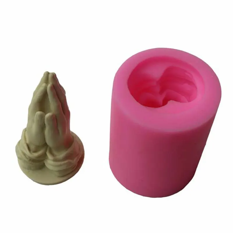 

Silicone Mold For Candle Making Praying Hand Shaped Candle Molds DIY Plaster Mould For Car Decor Bee Wax Candle Molds Home Decor
