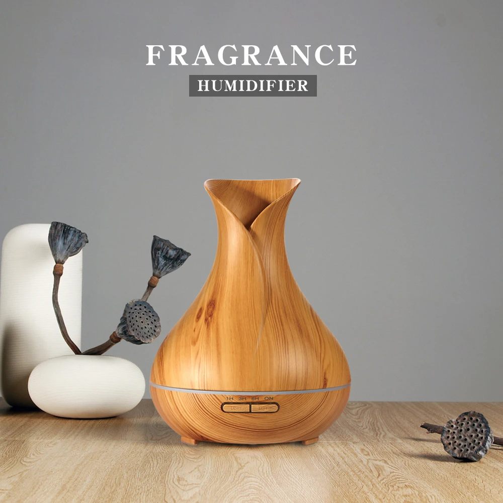 

Household Mist Humidifiers Essential Oil Aromatherapy Diffuser Wood Spraying Device Ultrasonic LED Lights for Bedroom Yoga