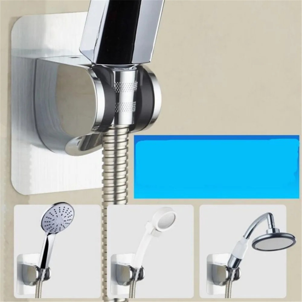 

Hot Sale Adjustable Polished Self-adhesive Handheld Suction Up Drill-free Shower Head Holder Showerhead Rack Fits Shower Hose