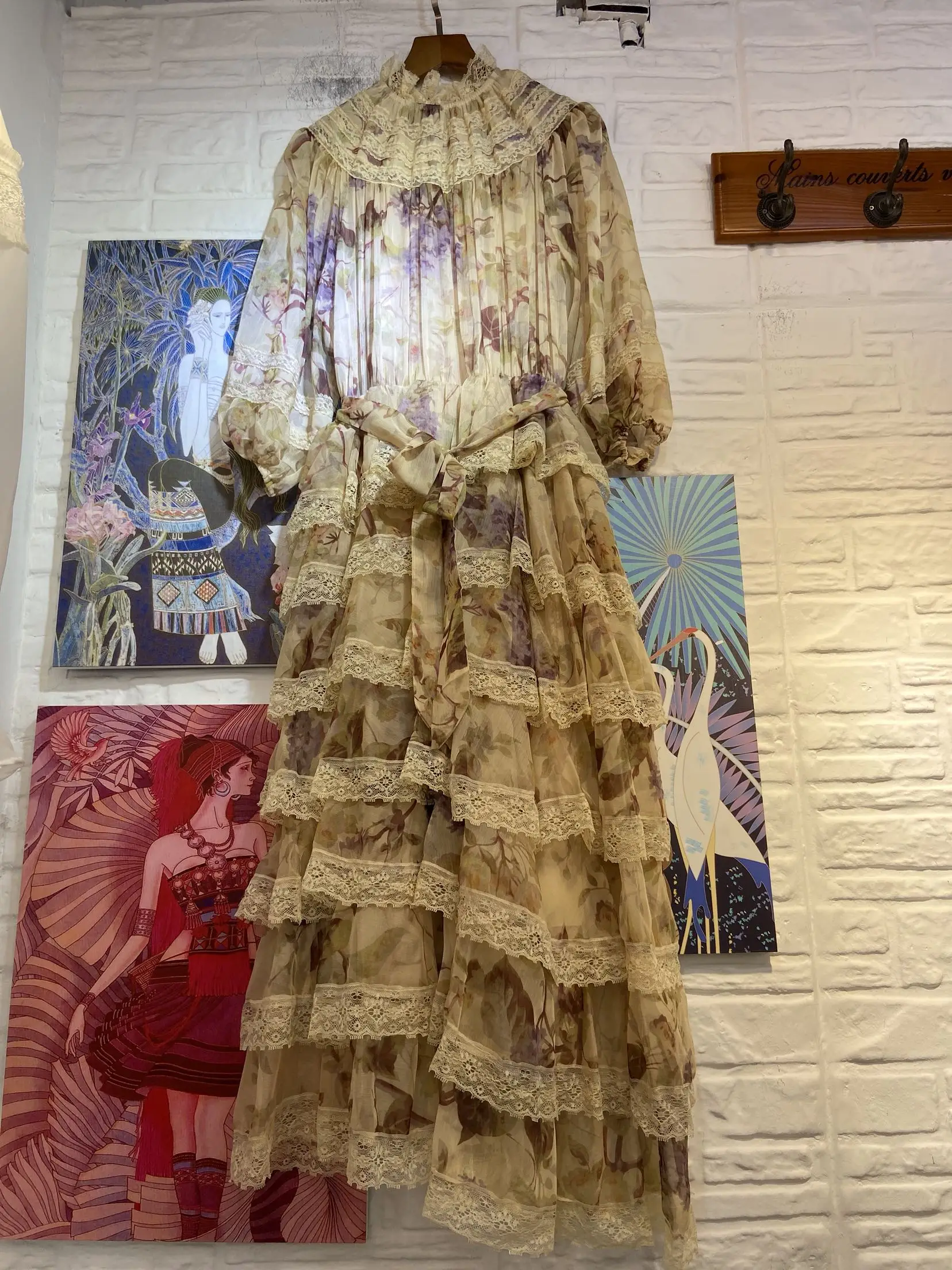 

Женское вечернее платье из тюля, длинное Кружевное Платье макси с цветочным принтом, модель 2020 года