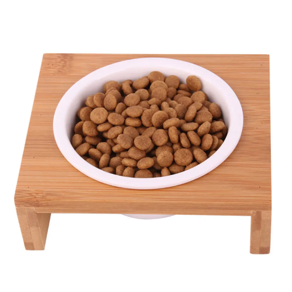 Миски для кошек собак миски Бамбуковая противоскользящая посуда керамическая