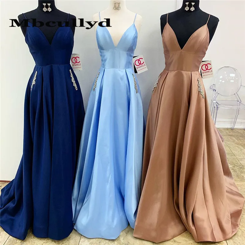 Mbcullyd Королевский синие платья на выпускной длинное 2020 парадное откровенное с