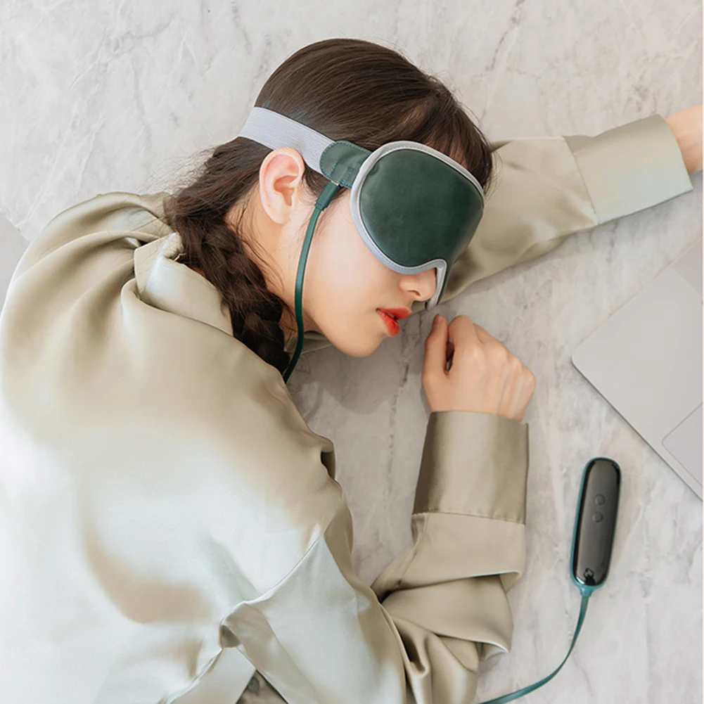 

Electric USB Heating Pad Steam Eyemask Portable Hot Massage Eye Compress Relieve Fatigue Tired Eye Relaxation Spa Better Sleep