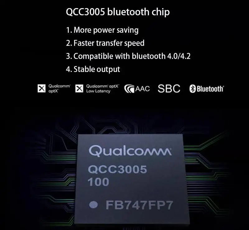 OKCSC Bluetooth 5,0 QCC3005 чип беспроводной APTX MMCX кабель для наушников IPX5 водонепроницаемая поддержка для iPhone AAC SBC SHURE WESTONE W80
