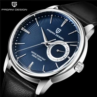 pagani design brand fashion business watch luxury quartz wristwatch waterproof 100m casual leather calendar clock for men reloj