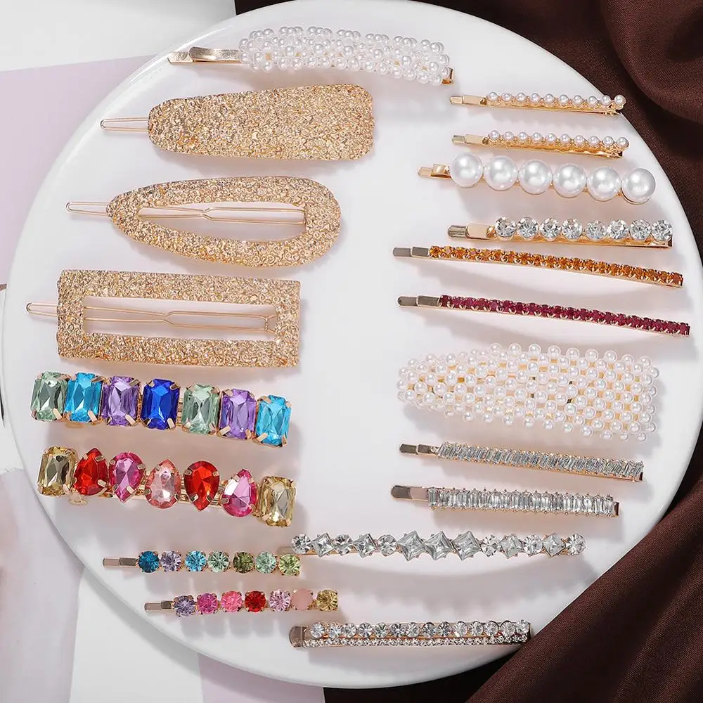 Корейская имитация жемчужная заколка классическая короткая красочная расческа