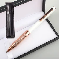 luxury quality rose gold model color business office school office stationery medium nib ballpoint pen new rollerball pen