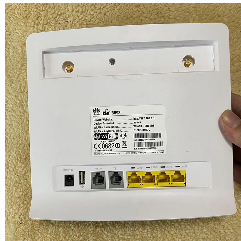 Разблокированный HUAWEI B593u 12 LTE CPE промышленного Wi Fi 4G маршрутизатор со слотом для SIM