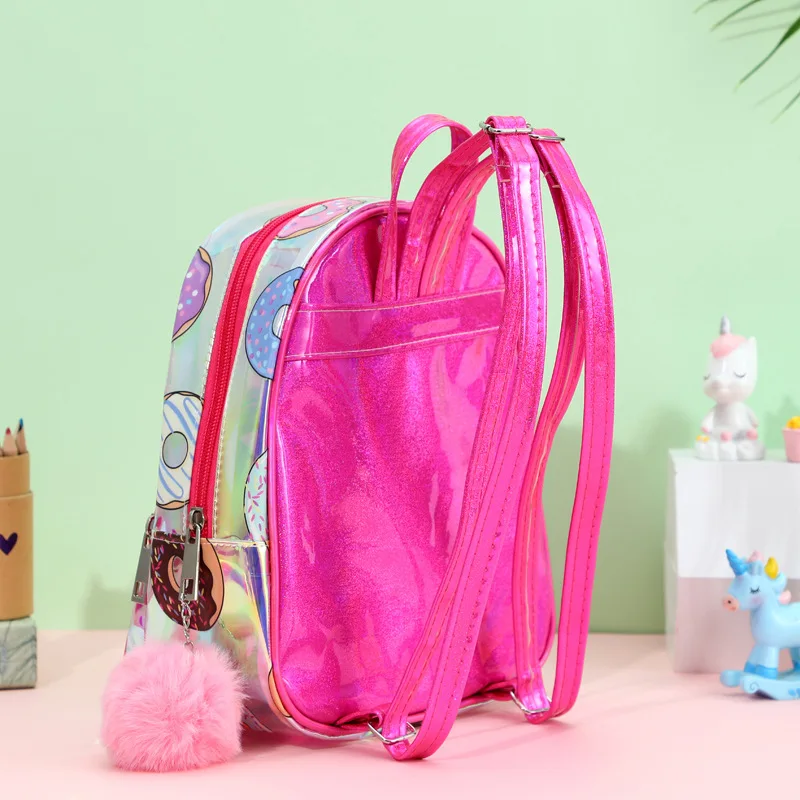 Children Backpack Jelly Kids Bag Transparent Pvc School Bags Cute Kindergarden Shoulder Pack Backpack for Girl 1 Grade Pu 10inch