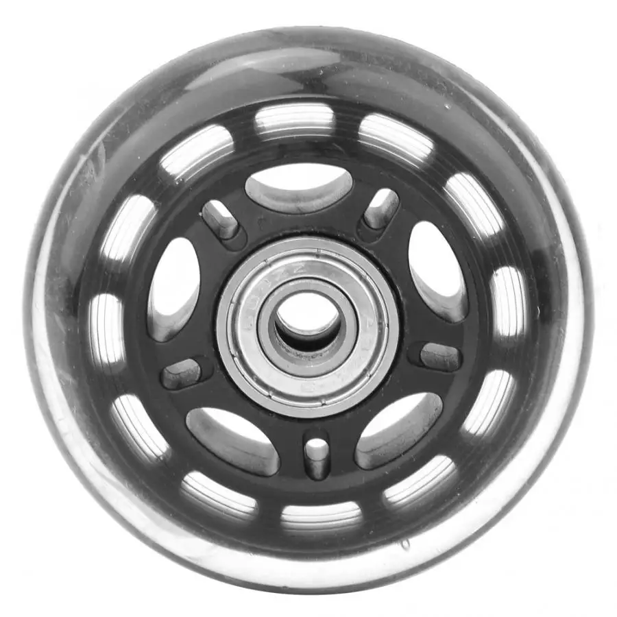 Ролики 3 дюйма колесо черный прозрачный бесшумный полиуретан с подшипником 608ZZ