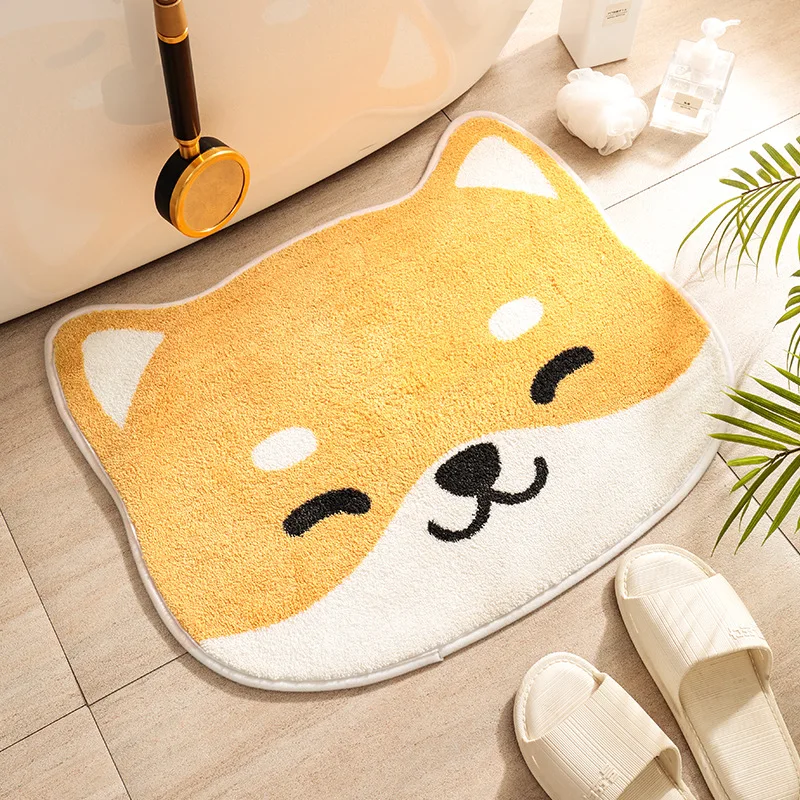 japan style cartoon cat door mat bath rug bathroom non slip mat toilet mat entrance door water absorption shower home dog carpet free global shipping