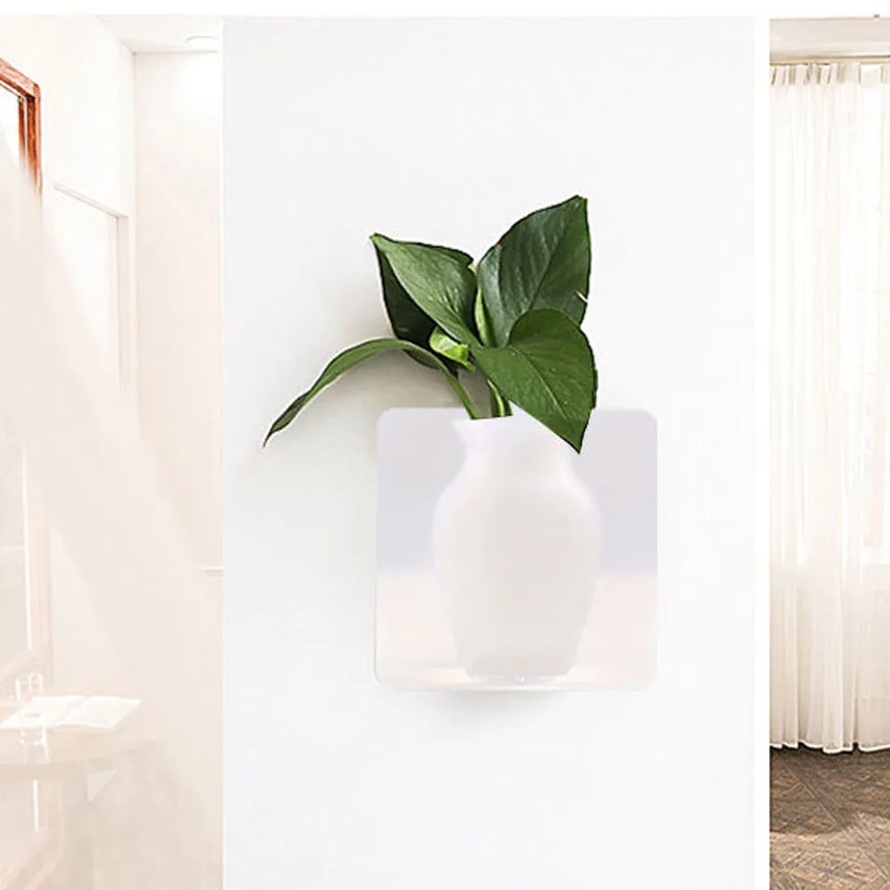 Волшебная силиконовая ваза наклейка на Бутылку Ваза стена цветочные горшки