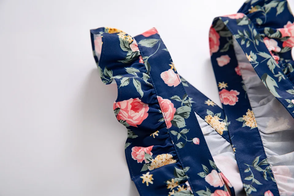 Pettigirl/наряд с цветочным узором для маленьких девочек головным убором Вечерние