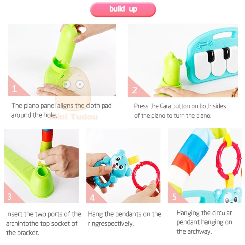 Музыкальный коврик для детей игровой развивающий с клавиатурой