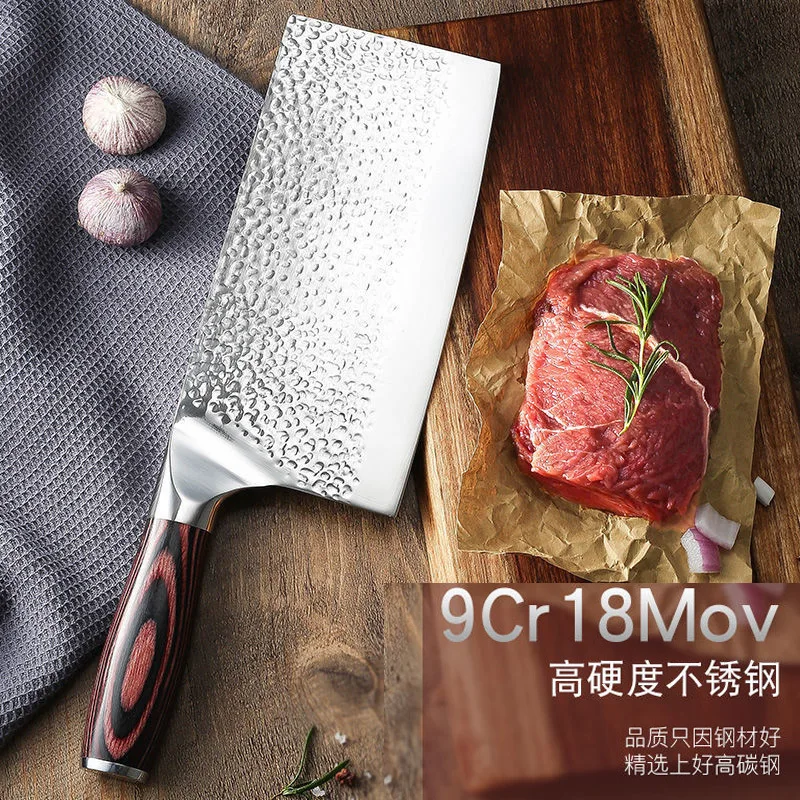 

9Cr18 stainless steel knife knife mirror manual forging home hotel chef sharp scottable knife high hard cutter
