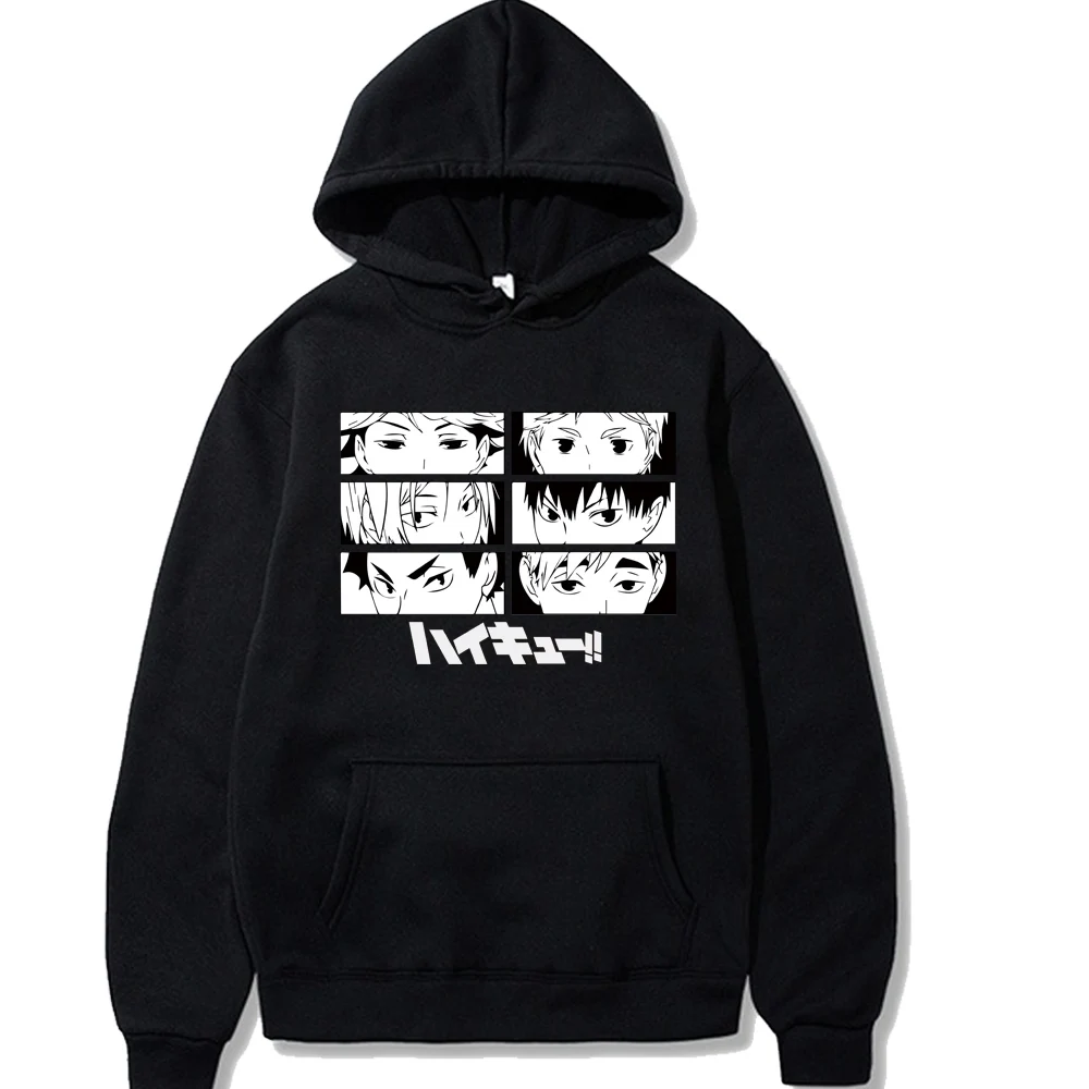 

Толстовки Haikyuu, свободные пуловеры, мужские топы, свитшоты