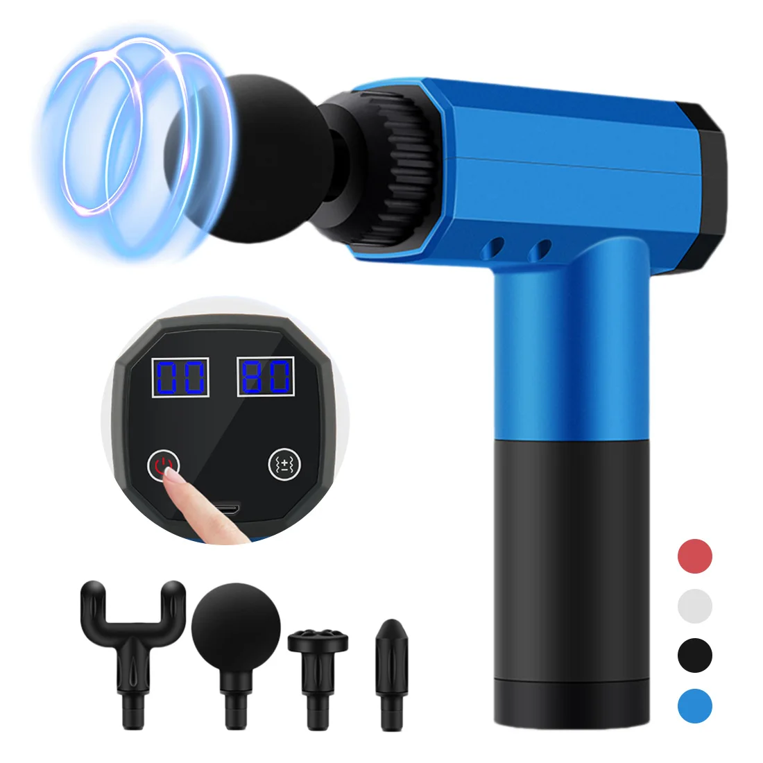 

Massage Gun LCD Screen Rechargeable Fascia Gun Relieve Muscle Fatigue Fitness Recovery Equipment Multi-Function Massage Tool