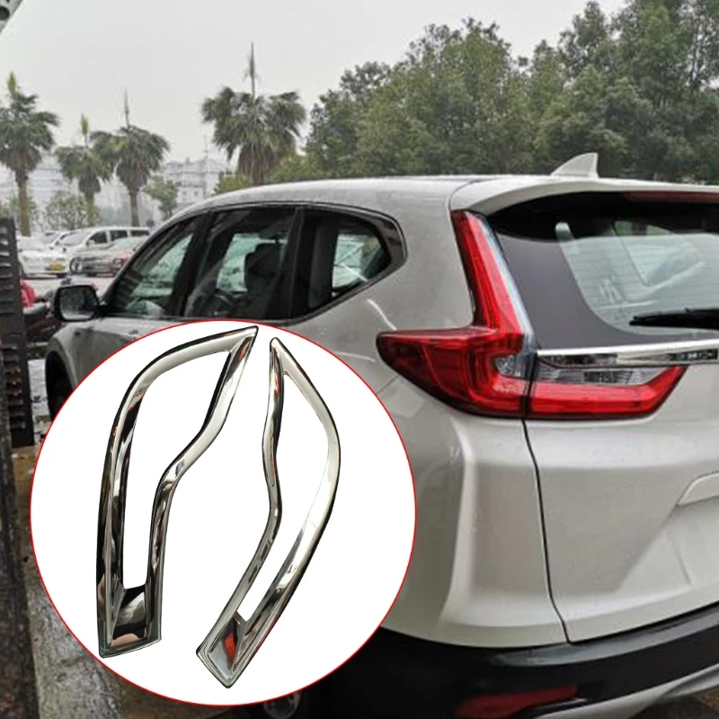 

R3MD 1 Pair ABS Rear Fog Lamp Light Frame Cover ear Bumper Reflector Cover Suitable for CRV 2017-2019